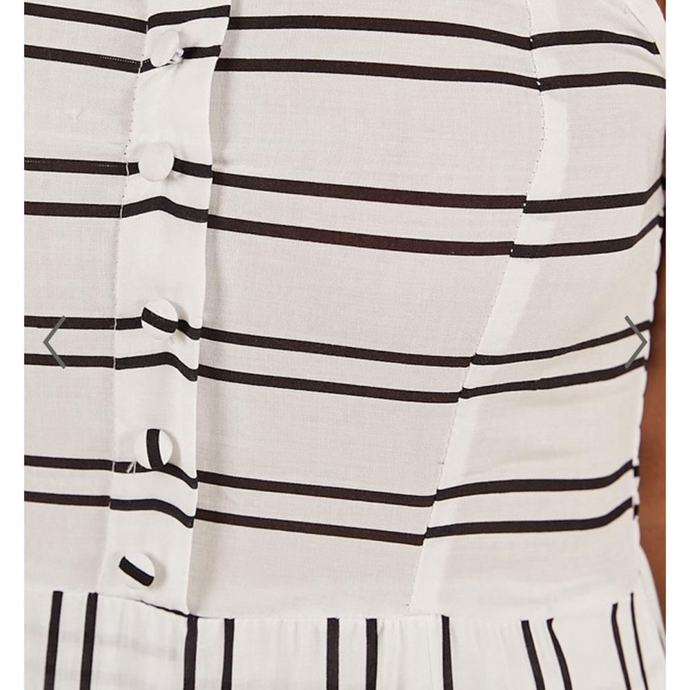 THINKING BOUT YOU MAXI PLAYSUIT IN WHITE STRIPE - Picture 5 of 8